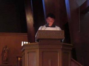 Harrison McDonough preaches at St. Paul’s, Salinas, on July 14